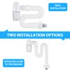 DASIAUTOEM Siphon, 1 1/4 Inch, Space-Saving Siphon, Flexible Drain Hose,