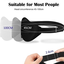 Sleep Eye Mask for Women Men, 3D Contoured Cup Eye Covers Nose- Contoured Blackout Light Blindfold with Adjustable Strap, Breathable & Soft Ideal Night Sleeping, Traveling, Shift Work, Yoga, Meditation