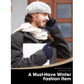 Rahhint Thermal Winter Gloves for Men Women Pure Wool Knit Gloves with fleece lining insulated Liner Keep Hand Warm Gift