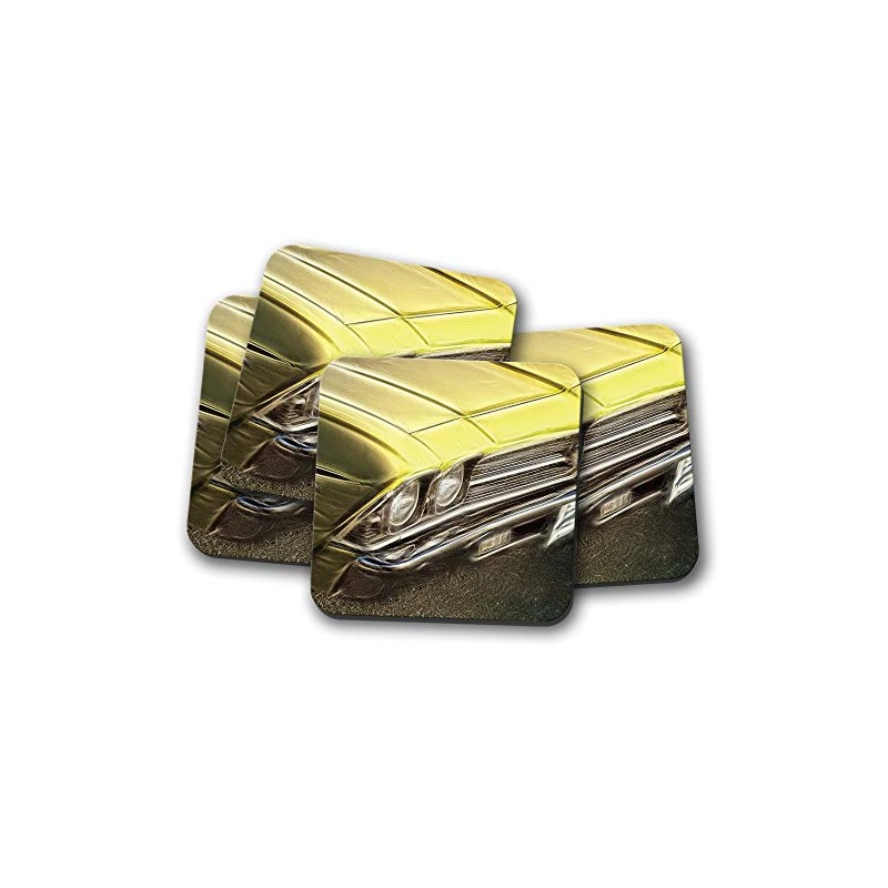 4 Set - Classic American Car Coaster - Muscle Cars