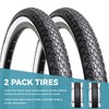 Hycline 2-Pack Cruiser Bike Tires: 26x2.125 Inch Folding Replacement Puncture-Resistant