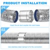 PATIKIL 180mm/7" Duct Connector, Galvanized Steel Duct Coupling Vent Coupler