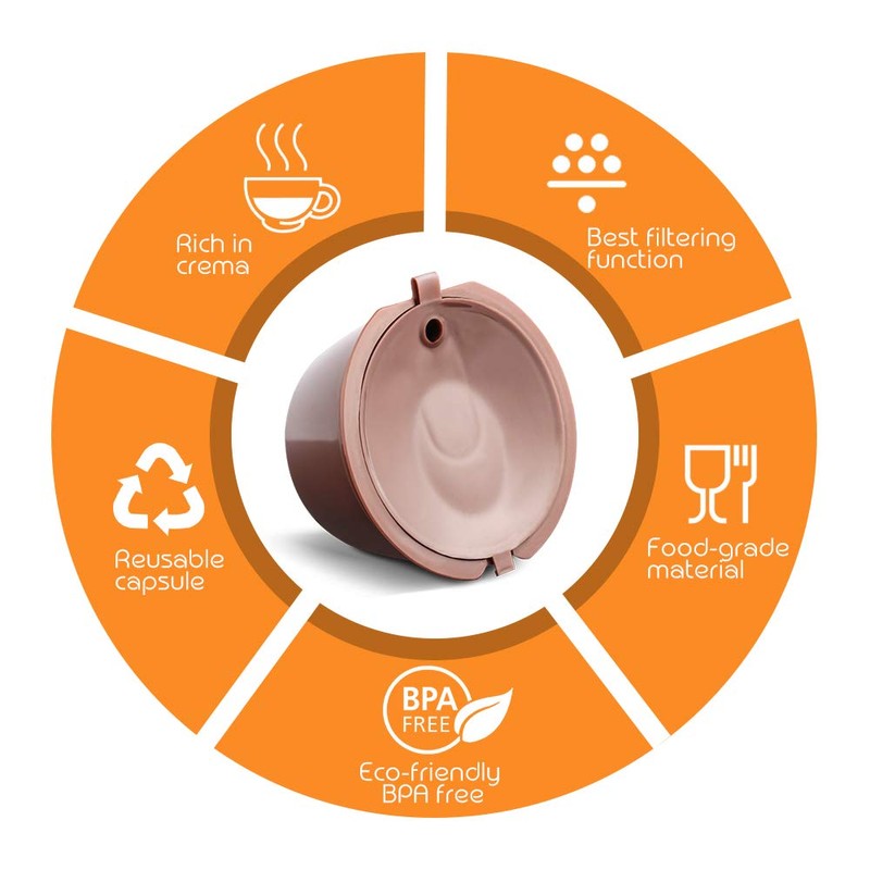 i Cafilas Refillable Coffee Capsule Reusable Pod Stainless Steel Coffee