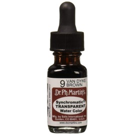 Dr. Ph. Martin's Synchromatic Transparent Water Color, 0.5 oz, Van Dyke Brown (9)