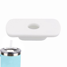 Straw Lid Attachment Compatible with Yeti 20oz 30oz Tumbler BPA-Free Straw Lid Accessories for Yeti Magslider/Stronghold Cap Stoppers Slider Replacement Block Straw Cover Parts (White)