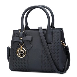 ACNCN ACNCN Ladies Handbags, Women Fashion PU Leather Top Handle Satchel Shoulder Tote Bags(Black)