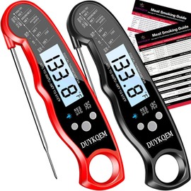 Instant Read Digital Meat Thermometer - 2 Pack Waterproof Kitchen Tool
