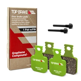 TOP BRAKE Scheibenbremsbeläge kompatibel mit MAGURA MT5 MT5e MT7 MT7 PRO MT Thirty MT Trail Front | Graphen-Mischung, langlebig, leise & glatt | E-Bike, MTB, eMTB, Downhill, Enduro Race | Grün