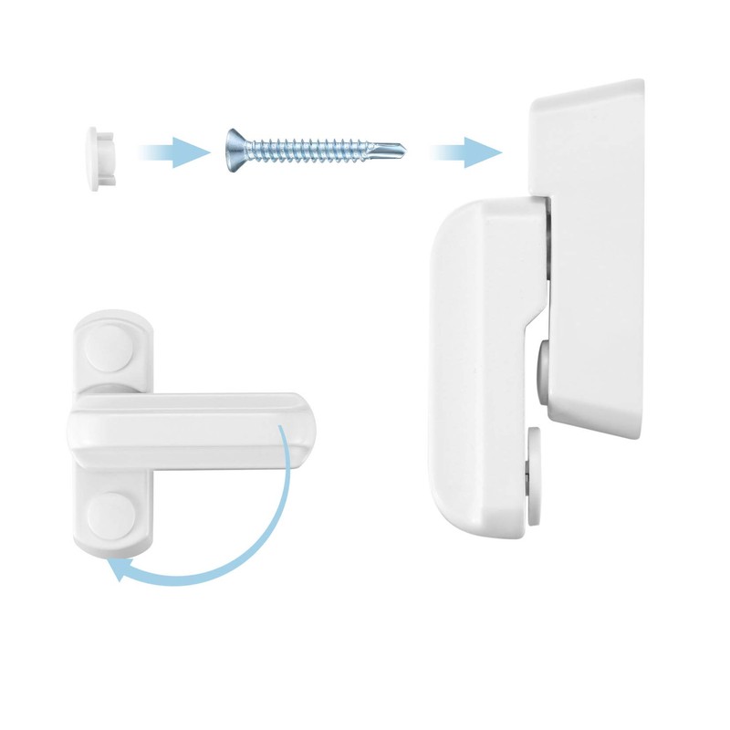 Ewwtrey Pack of 4 Window Security Sash Jammer Locks, Child
