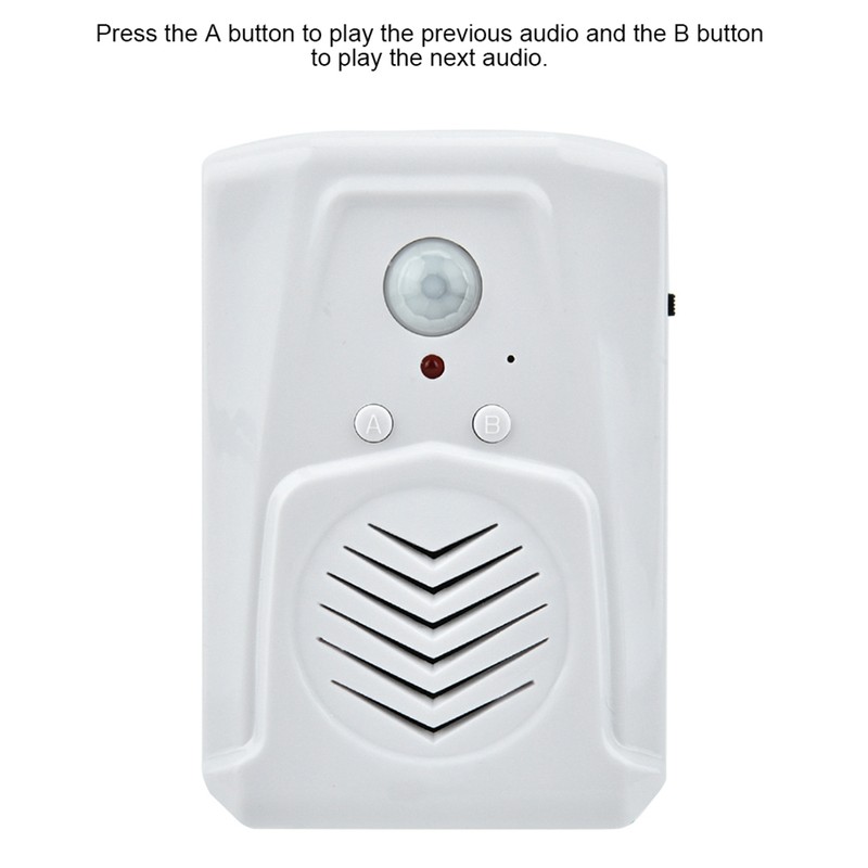USB/Battery Powered Motion Sensor Alarm MP3 Audio Player Infrared Induction