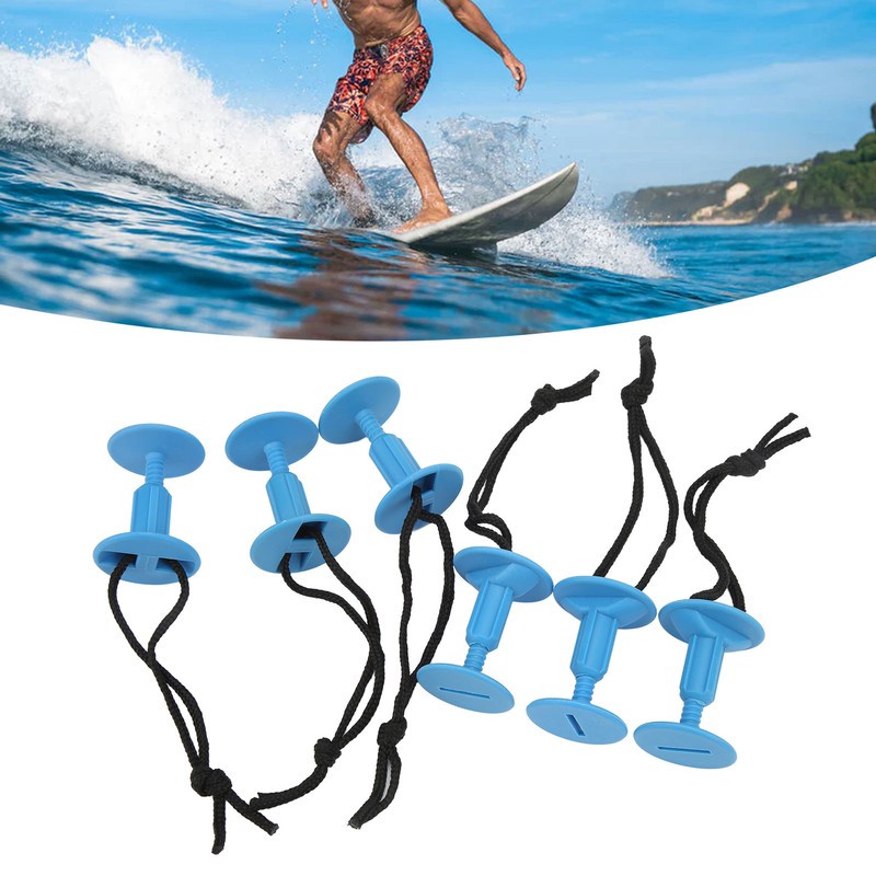 6Pcs Surf Board Leash Leg Rope Plug Nylon Plastic Surf