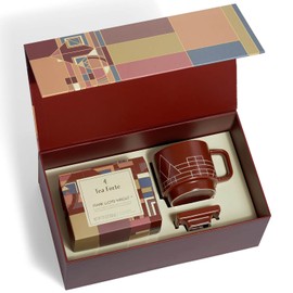Tea Forte Frank Lloyd Wright Gift Set with Cafe Cup, Tea Tray and 10 Handcrafted Pyramid Tea Infuser Bags