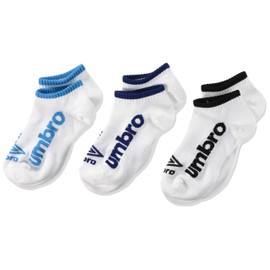 Umbro UCS8942 Ankle Socks, 3-Piece Design, Unisex, Kids, white (WH)