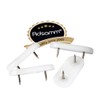 Adsamm® 4 x Plastic Gliders with 2 Nails / White