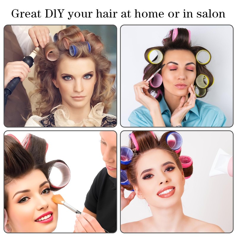 Nogeqi 24 Pcs Hot Roller Clips,Hot Curler Clips Replacement Kit