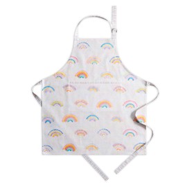 Maison d' Hermine Apron for women with Pocket 100% Cotton 27.50"x31.50" 1 Piece Adjustable Neck Strap & long ties Apron Men, Chef, Wedding, Cooking, Gardening, Server Spring/Summer (The Rainbow)