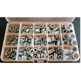 Aluminum Rivet Nut Kit Metric Rivnut Nutsert Assort M3 M4 M5 M6 M8 Pack 150 pcs HQ