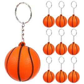 LIOOBO 30 Pcs Basketball Key Chain Basketball Goods Accessory Present Basketball Key Holder Diameter 4cm Orange, orange