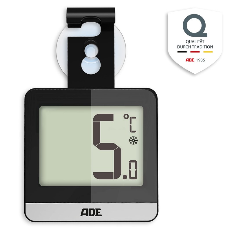 ADE Digitales Kühlschrankthermometer | Thermometer für Gefrierschrank und Kühlschrank magnetisch