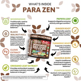 Clean Nutra Wormwood Black Walnut Pumpkin Seed Clove Oil Celery Garlic Grape Papaya Neem Diatomaceous Earth Womens Probiotic Gut Health Cleanse Detox Oregano Olive Turmeric Supplement Vegan Capsules