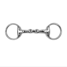 Equine Smile ES0085 ErgoBit Olive Head Bit Double Broken Stainless Steel Ring Diameter 70 mm Bit Thickness 16 mm (12.5 cm)