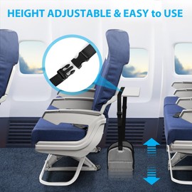 Airplane Footrest Made with Premium Memory Foam - Airplane Travel Foot Hammock, No Clashing Foot Hammock & Portable Plane Leg Rest, Provides Relaxation and Comfortable for Long Flight
