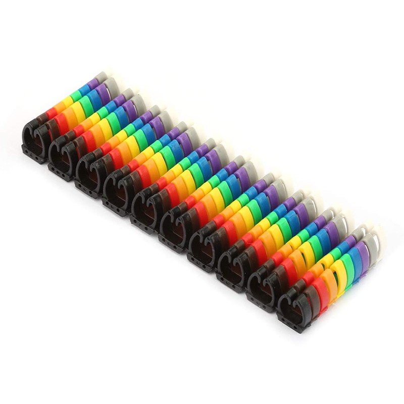 0-9 Coded Clip-On Wire Markers, 6Mm2 Number Tube Wire Number