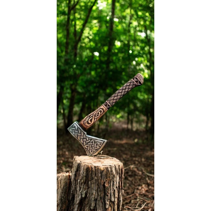 Poshland AX-7615 Custom Gift Forged Carbon Steel Viking Axe with