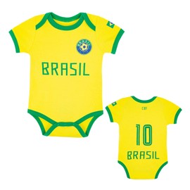 Unique Football Baby Clothes Brazil Baby Shirt 6-12 Months Infant Brasil Onesie for Boy& Girl Soccer Fan (CN-BRZ,6-12M)