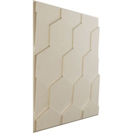 Ekena Millwork 19 5/8"W x 19 5/8"H Honeycomb EnduraWall Decorative 3D Wall Panel, Metalic Pearl Mist (Covers 2.67 Sq. Ft.