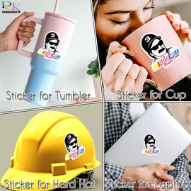 3 Pcs Raise Hell Praise Dale Sticker Racer Racing Car Memorial Motorsport Fan Speed Outlaw Country Waterproof Vinyl Decal for Water Bottles Tumbler Laptop Hard Hat Car Gift for Boy Girl Kid 3 Inches