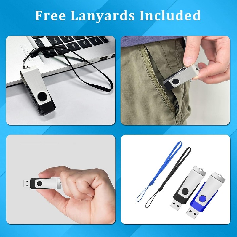 1GB USB 2.0 Flash Drive 2 Pack Wooolken Thumb Drives