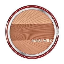 MALU WILZ SUN-KISSED BRONZING POWDER Nr. 01 Toasty I 3-farbiger Bronzer für natürliche Bräune I samtig weich & langanhaltend I Mit Vitamin E & Pearl-Effekt I Für alle Hauttöne geeignet