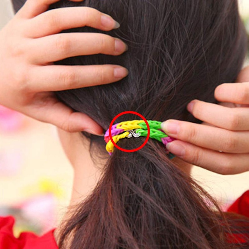 NO/A 1600 Pieces S Clips for Rubber Bands Rubber Band