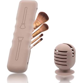 GeorgeX Soporte para Brochas de Maquillaje de Silicona Soporte de Esponja de Maquillaje Soporte de Viaje Portátil Impermeable para Brochas…