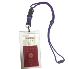 Archtypes Ticket Holder Neck Hanging Baseball Waterproof Passport Case Ticket Case Passport Holder Pass Holder Transparent (Purple)