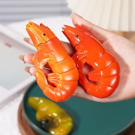 Torch Lighter, Unique Creative Prawns Design Butane Lighter, Windproof Adjustable Flame, Refillable Butane Cool Lighter for Gifts,Men,Lady (Gas Not Included)