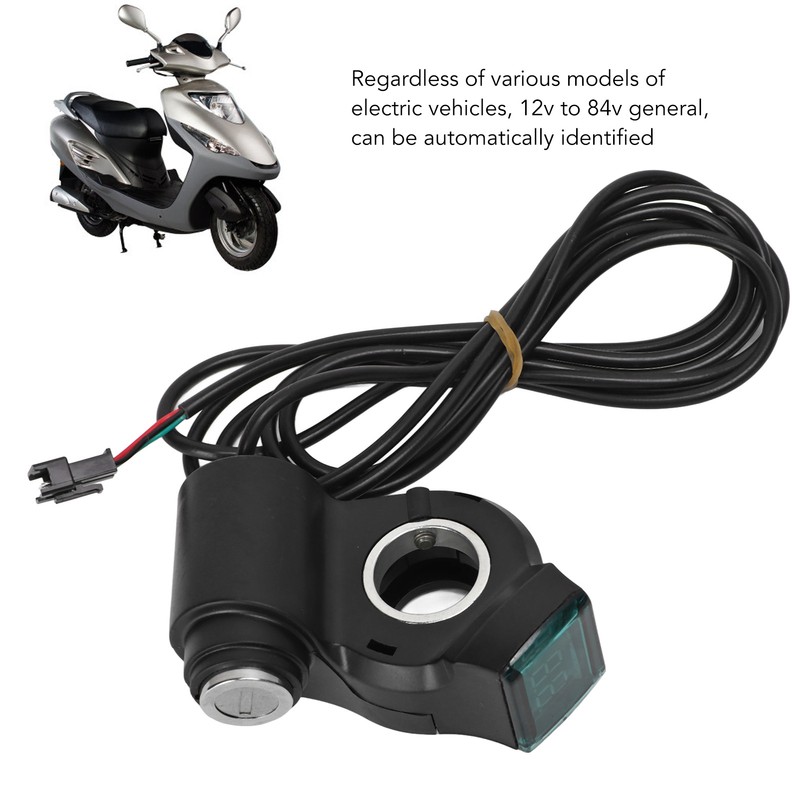 Electric Bike Throttle Grip Kit Speed Handlebars with Blue Font
