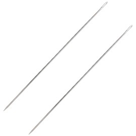 2 PCS Professional Upholstery Needle, 12'' Long Sewing Needles, Large Eye Hand Sewing Needles, with Needle Storage Tube, for Home Upholstery, Carpet, Leather, Canvas Repair Stitching