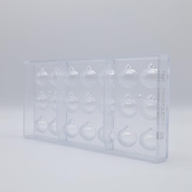 Chocolate World 1837 Polycarbonate Candy Mold with 21 Serdar Çakır Pomegranate Cavities 27.5mm x 27.5mm x 13mm High