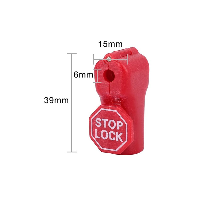 Mateda Anti Sweep Theft Stop Lock 6mm Red Retail Shop