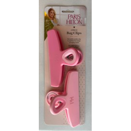 Bag Clips, 2 Piece Set, Wide Versatile Design, Pink