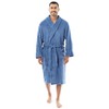 IZOD Men's Comfort-Soft Fleece Robe, Riviera Blue, One Size