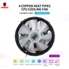 CPU Cooler 4 Copper Heat Pipes 3Pin Colorful Quiet Cooling