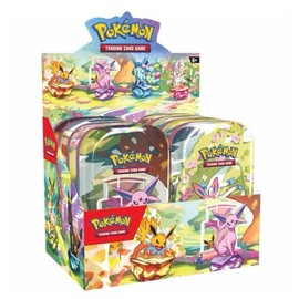 Pokémon TCG Prismatic Evolutions Mini Tin – Collectible Trading Card Game Tin with Exclusive Cards & Artwork – Perfect for Fans & Collectors