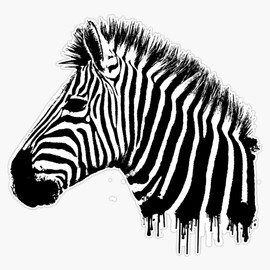 Zebra Paint Drip Vinyl Waterproof Sticker Decal Car Laptop Wall Window Bumper Sticker 5"