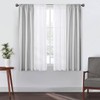 SunClipse 4 Piece Silver Open Stitch and Solid Window Curtain