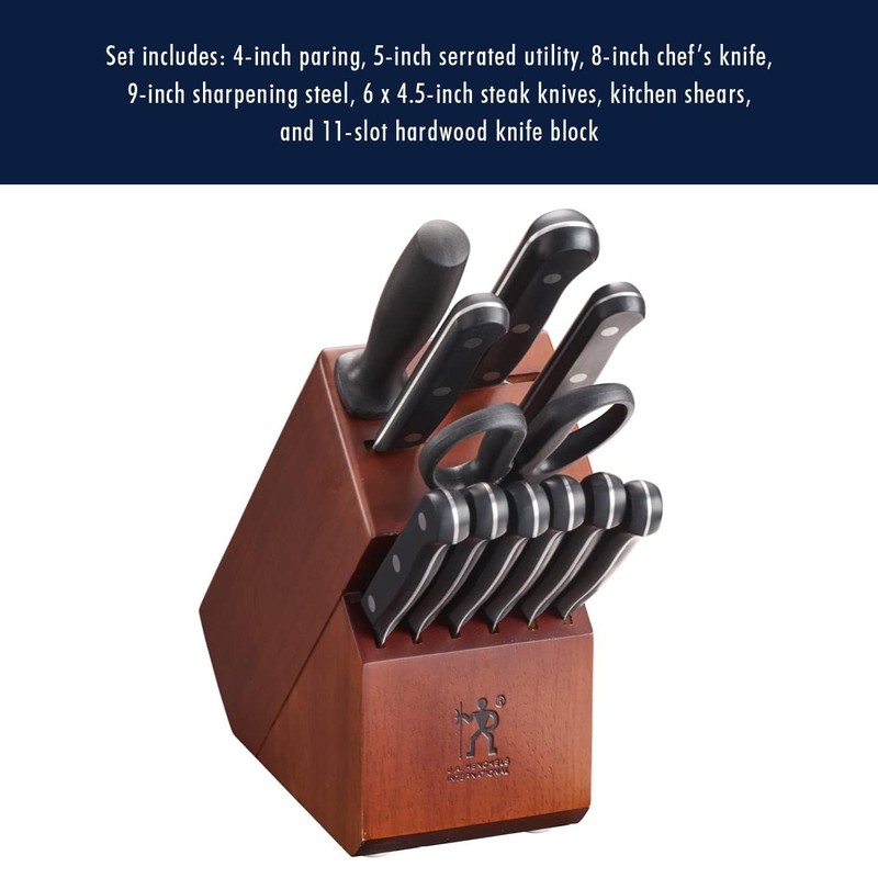 HENCKELS Solution Razor-Sharp 12-pc Knife Set, Chef Knife, Bread Knife,