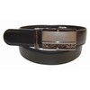 QHA Mens Automatic Leather Belt Buckle Ratchet Waist Q5088-Black-30-34"