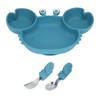 3pcs Toddler Divided Plate Set Silicone Baby Suction Plate Anti